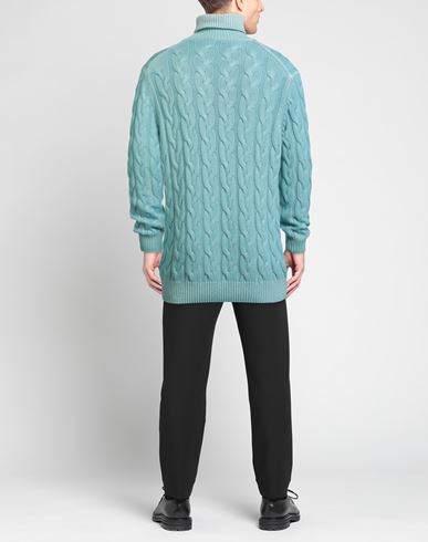 Man Turtleneck Sky blue Size 44 Merino Wool, Silk, Cashmere