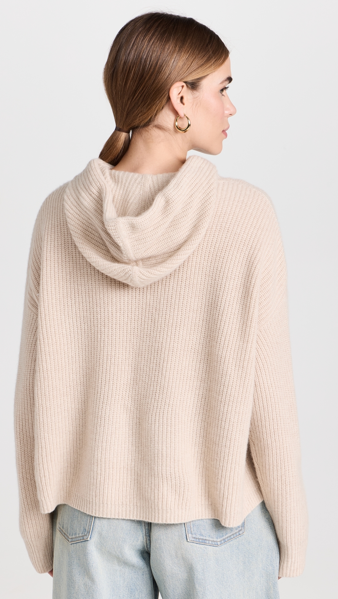 Cashmere Fisherman Hoodie Oatmeal