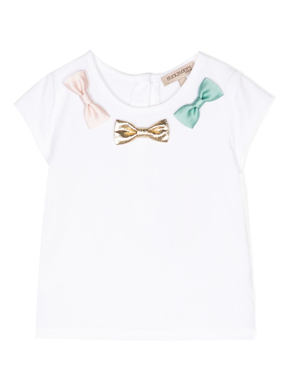 Bow-detail modal-cotton blend T-shirt - White