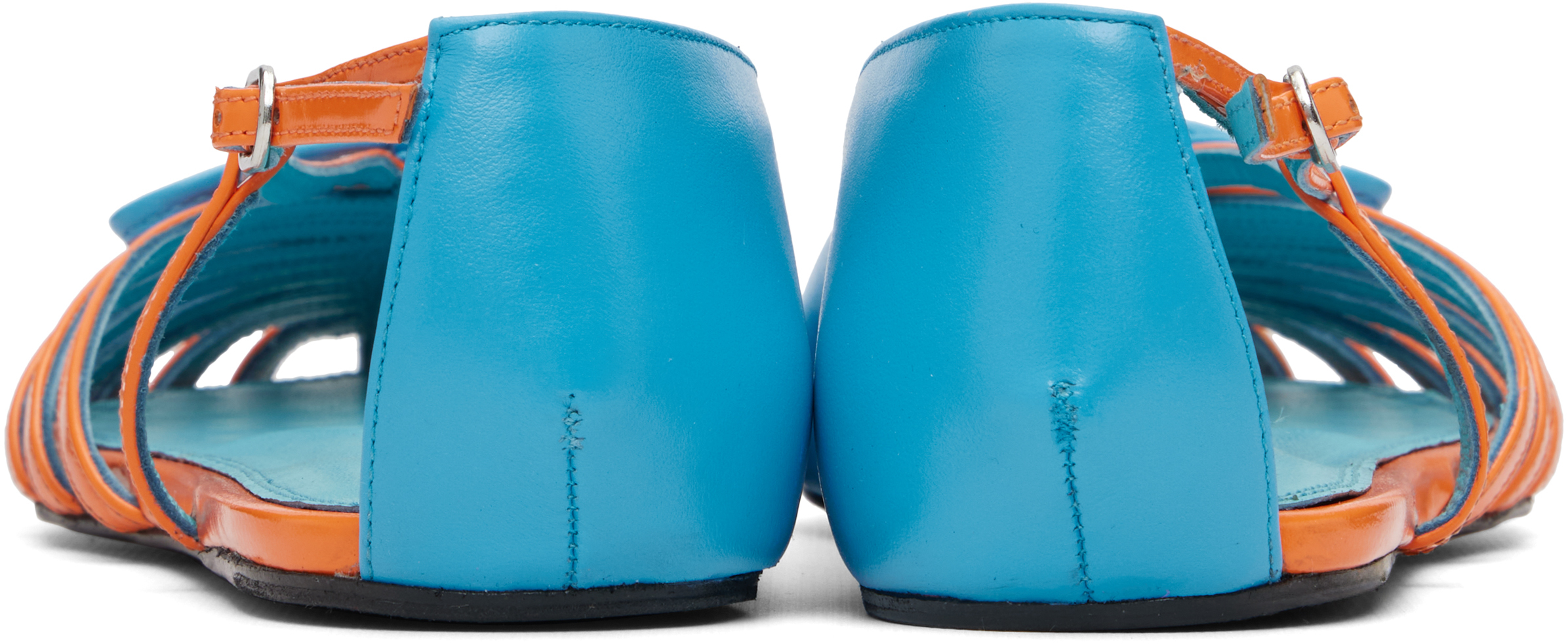 Blue & Orange Double Shoe Ballerina Flats