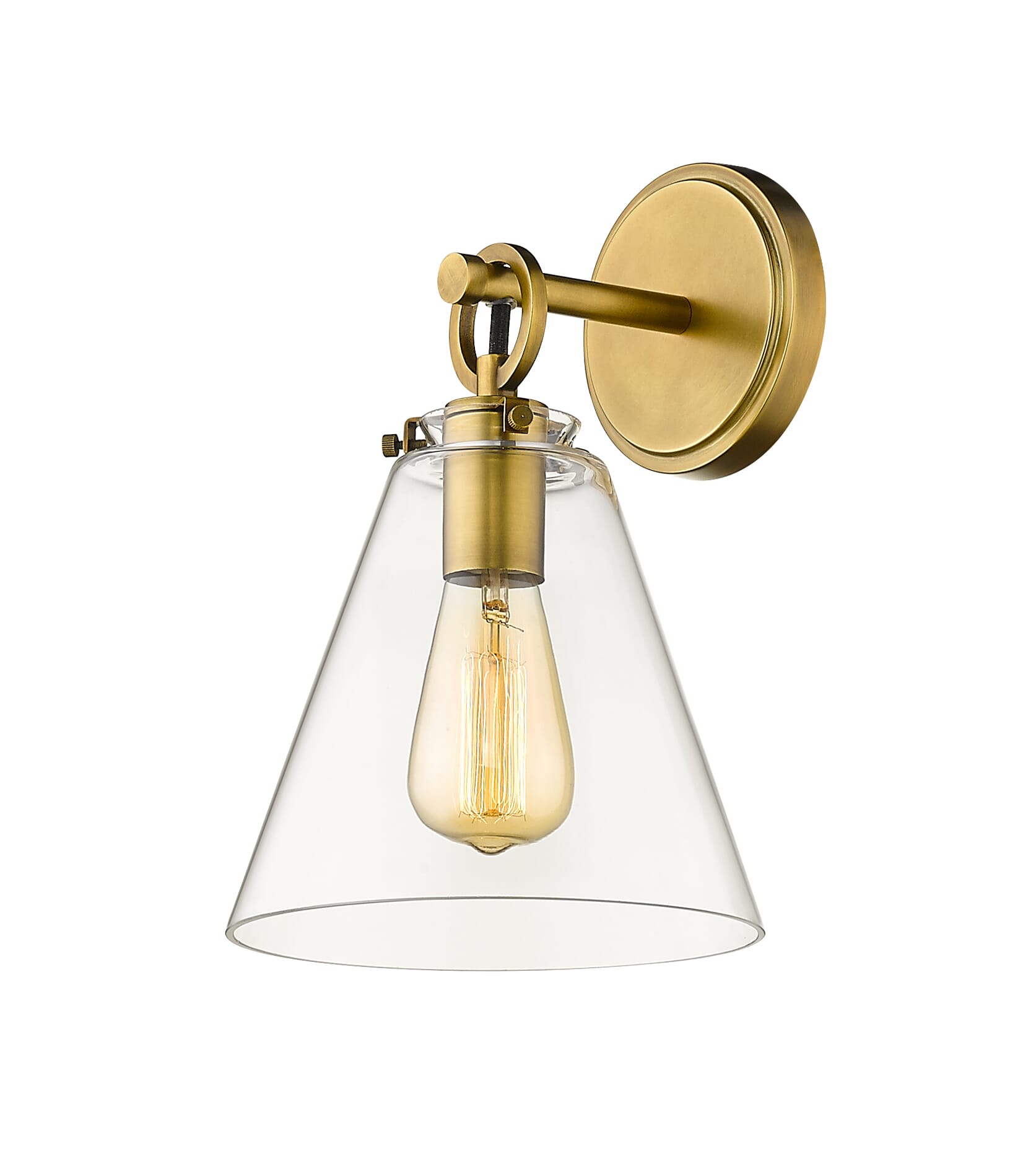 Harper 1-Light Wall Sconce In Rubbed Bra