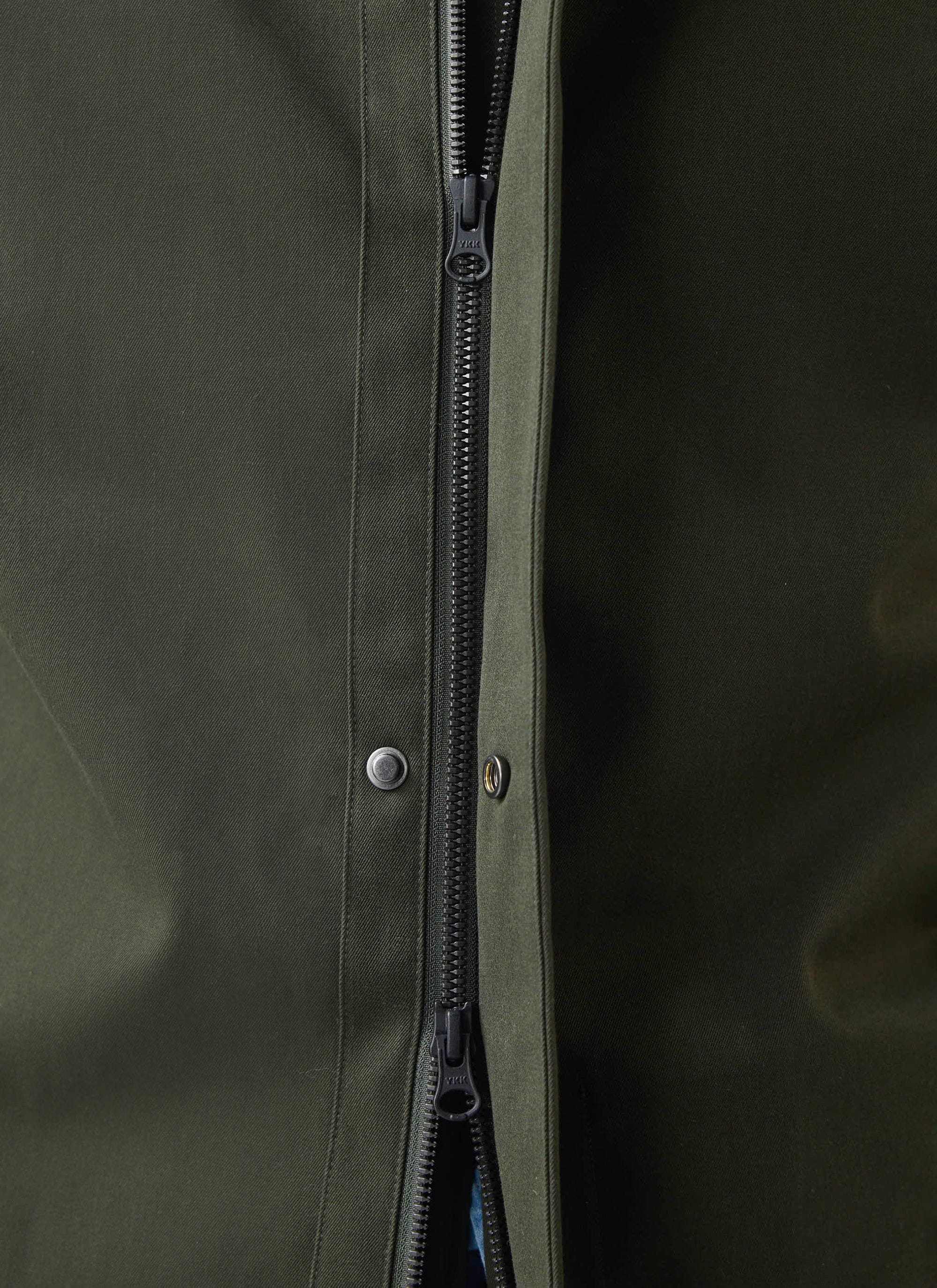 Men's Greyson Long Trench Coat Waterproof Dark Green with Green