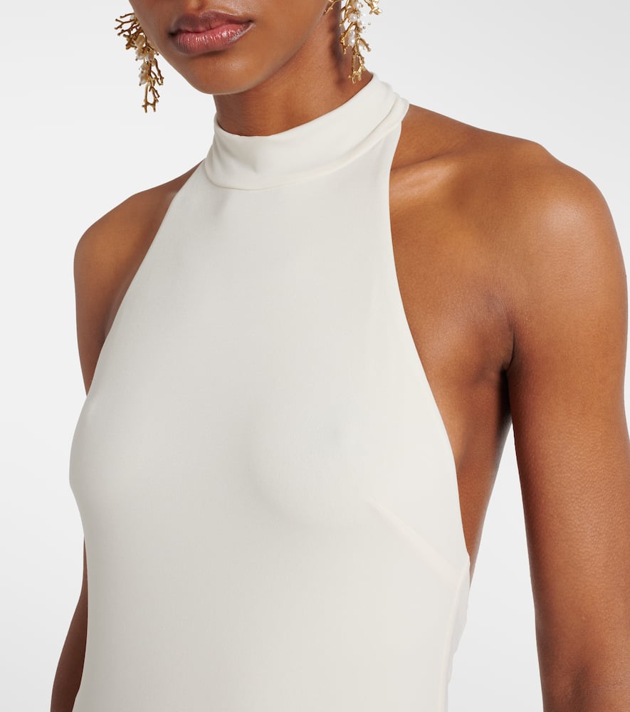 Carrie halterneck jersey maxi dress