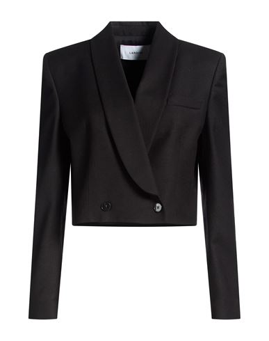 Woman Blazer Black Size 2 Wool, Elastane