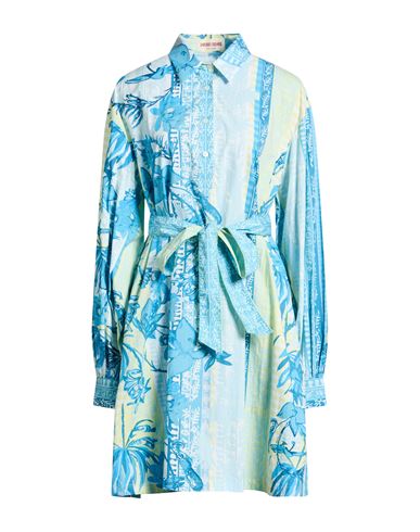 Woman Mini dress Sky blue Size 4 Cotton