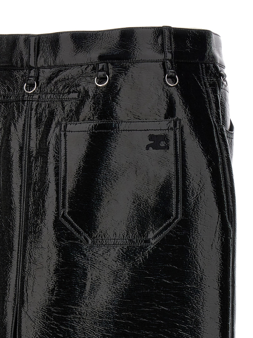 Black Vinyl Skirt