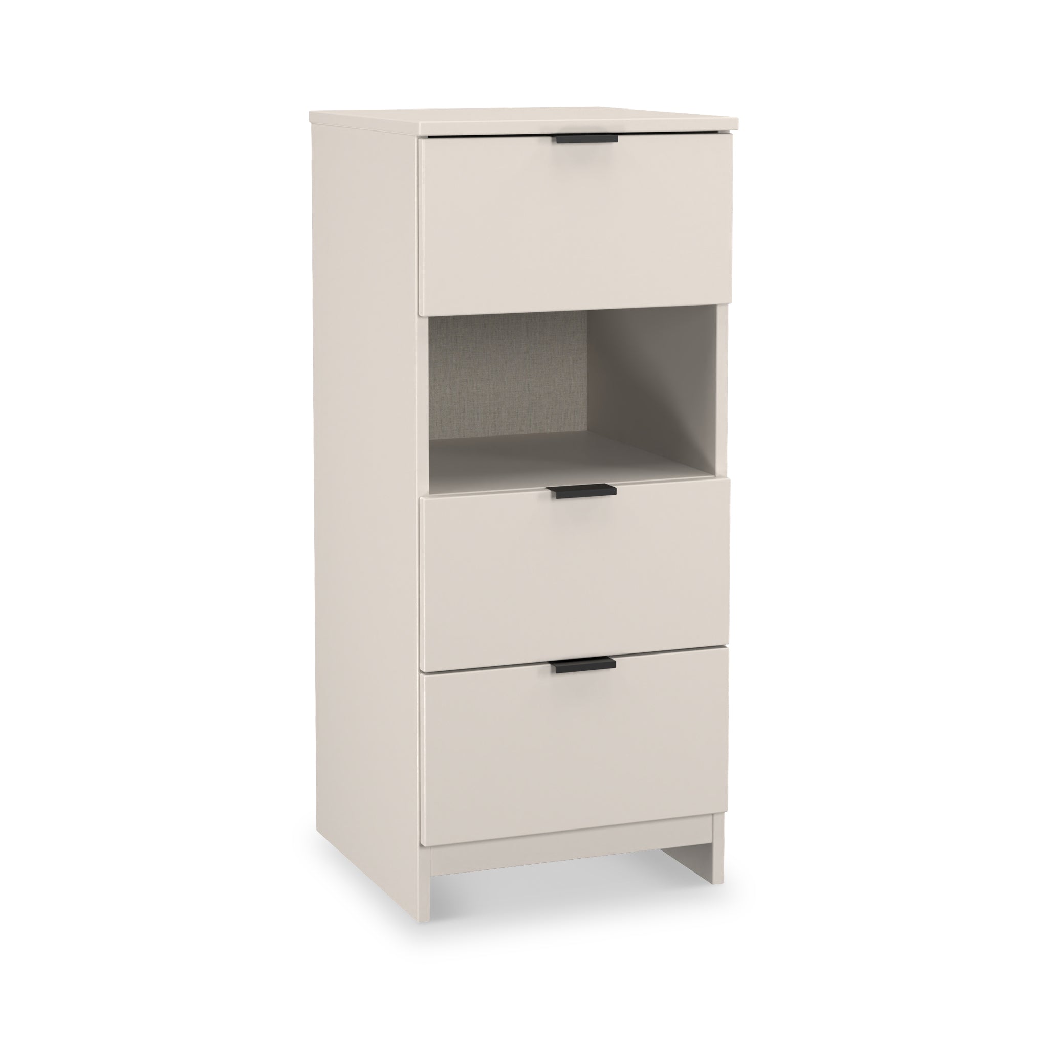 Huxley 3 Drawer Bedside Table | Painted & Oak Finishes | Roseland / Cashmere