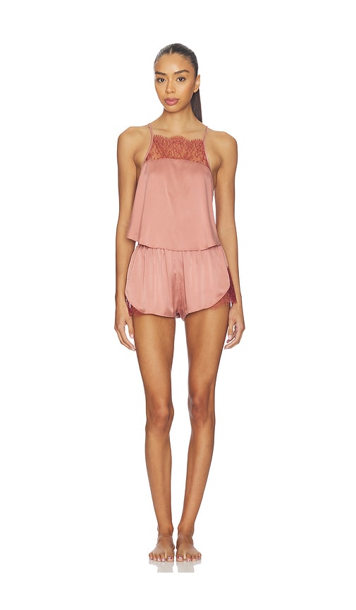 LUNYA Washable Silk Lace Cami Short Set in Blush. - M also in L, S
