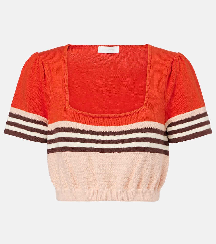 Ascension knitted cotton-blend top