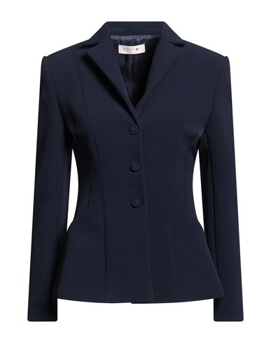 Woman Blazer Midnight blue Size 4 Polyester, Elastane
