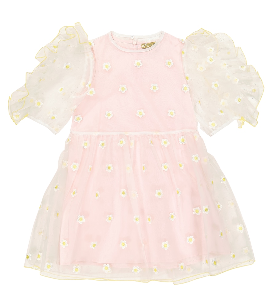 Stella McCartney Kids Ruffle-trimmed embroidered dress