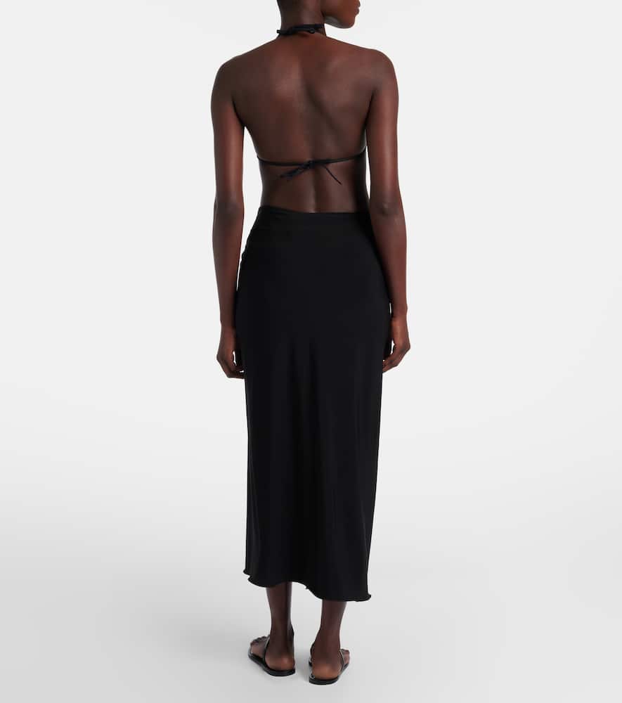Jersey midi skirt