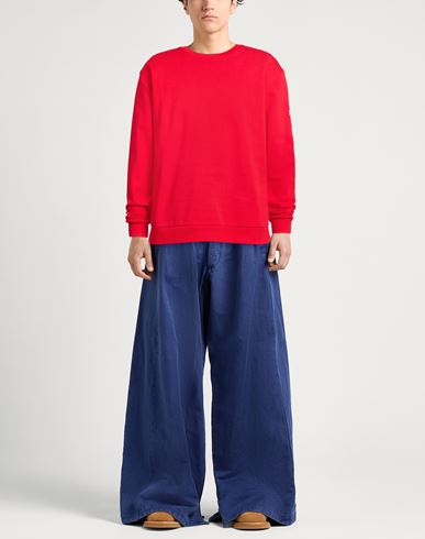 Man Sweatshirt Red Size L Cotton
