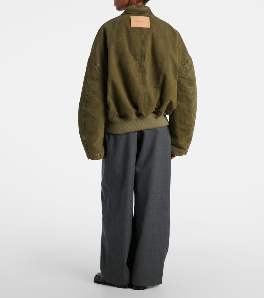 Oversized cotton bomber jacket