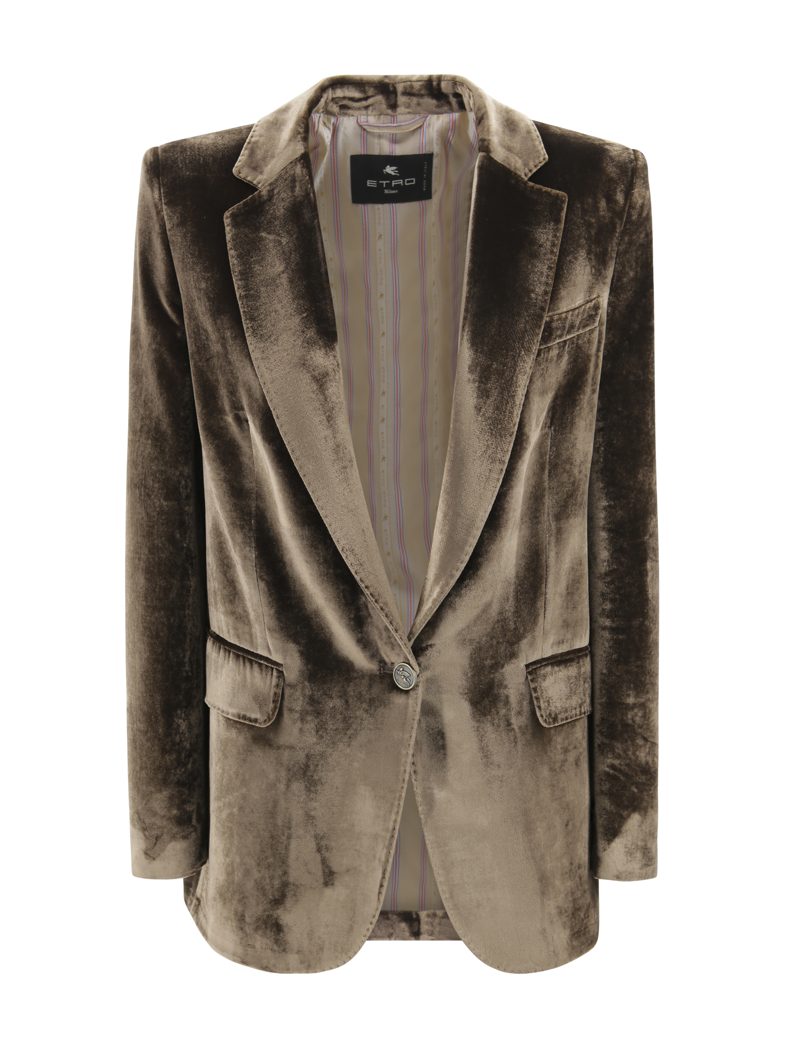 Brown velvet blazer