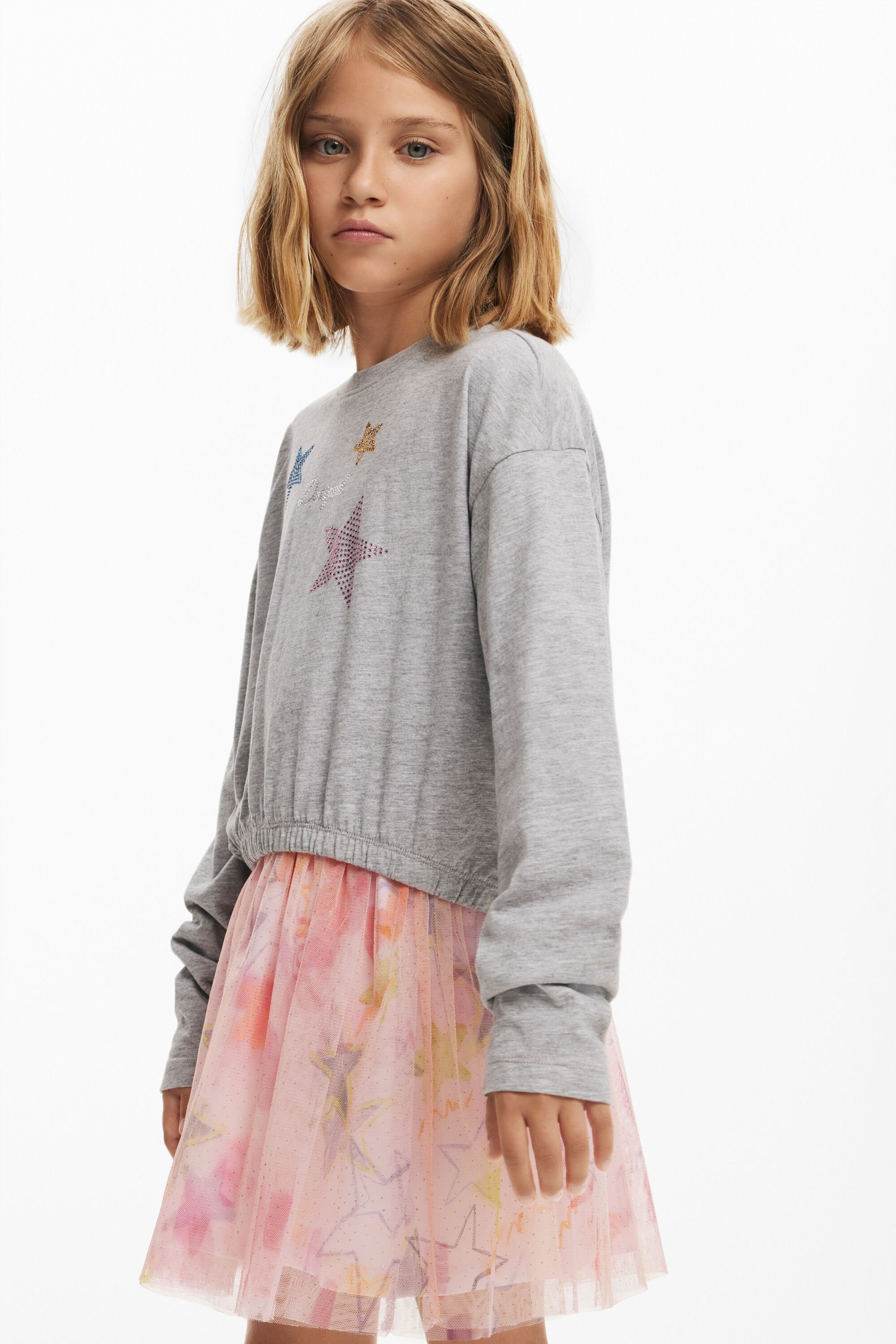 T-shirt with star rhinestones