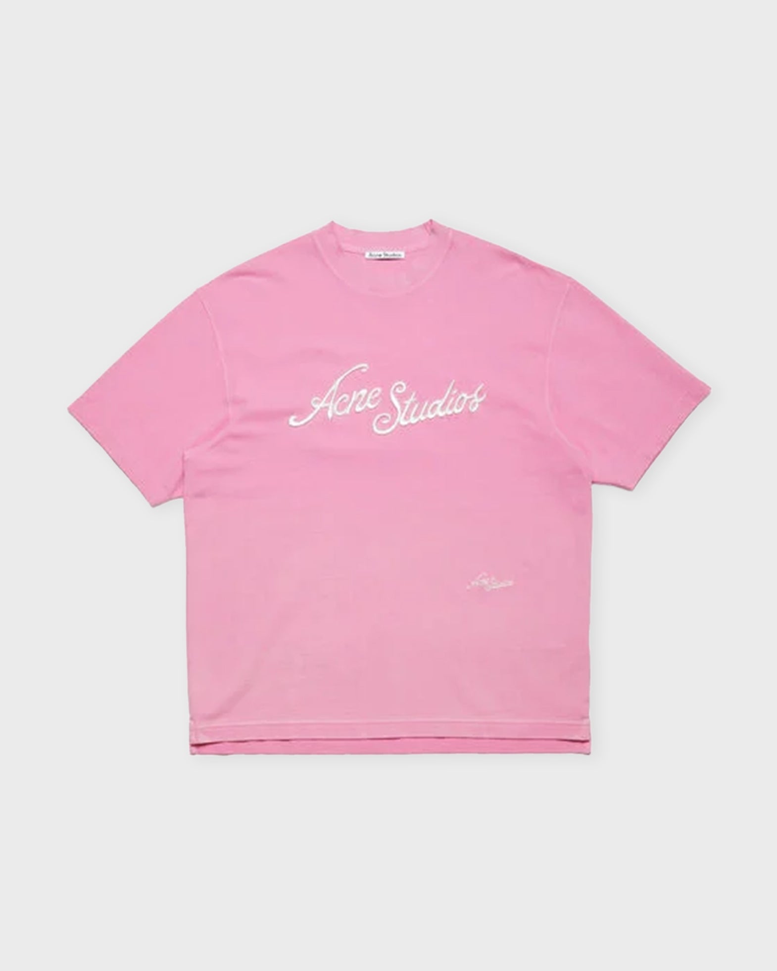 Acne Studios T-Shirt Logo Relaxed Fit Pink