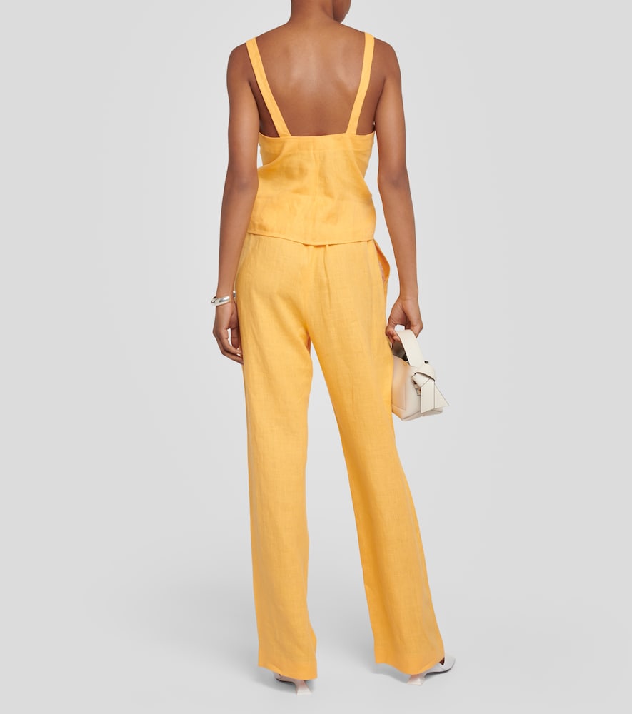 Ruched linen top