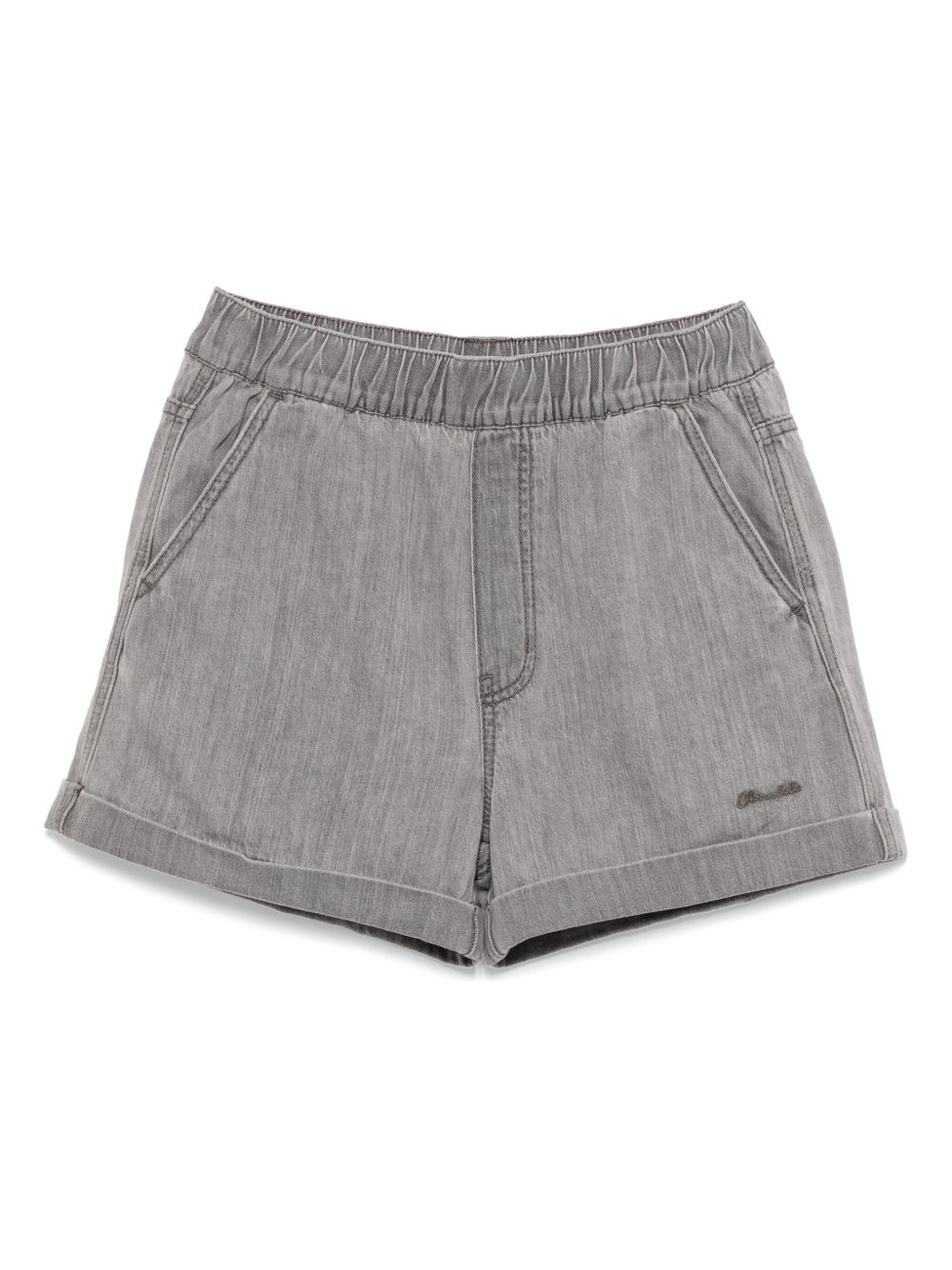Logo-embroidered shorts - Grey