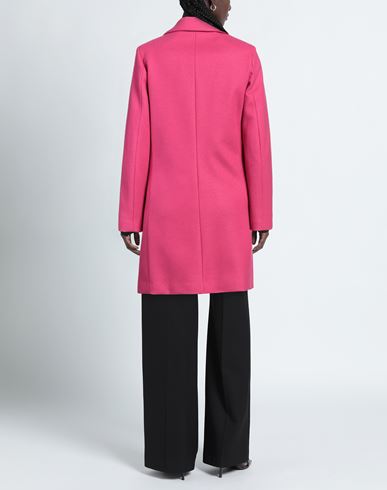 Woman Coat Fuchsia Size 4 Polyester, Acrylic, Wool