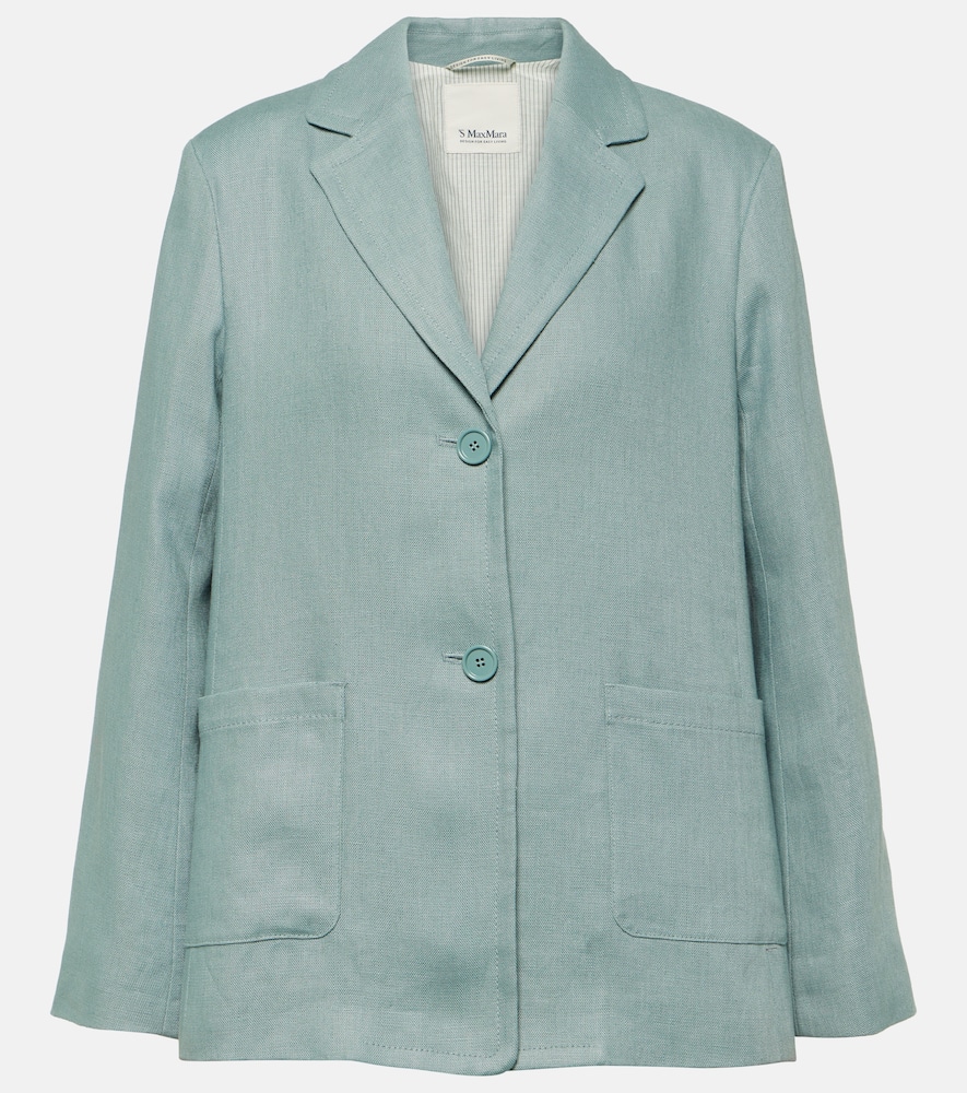 Socrates single-breasted linen blazer