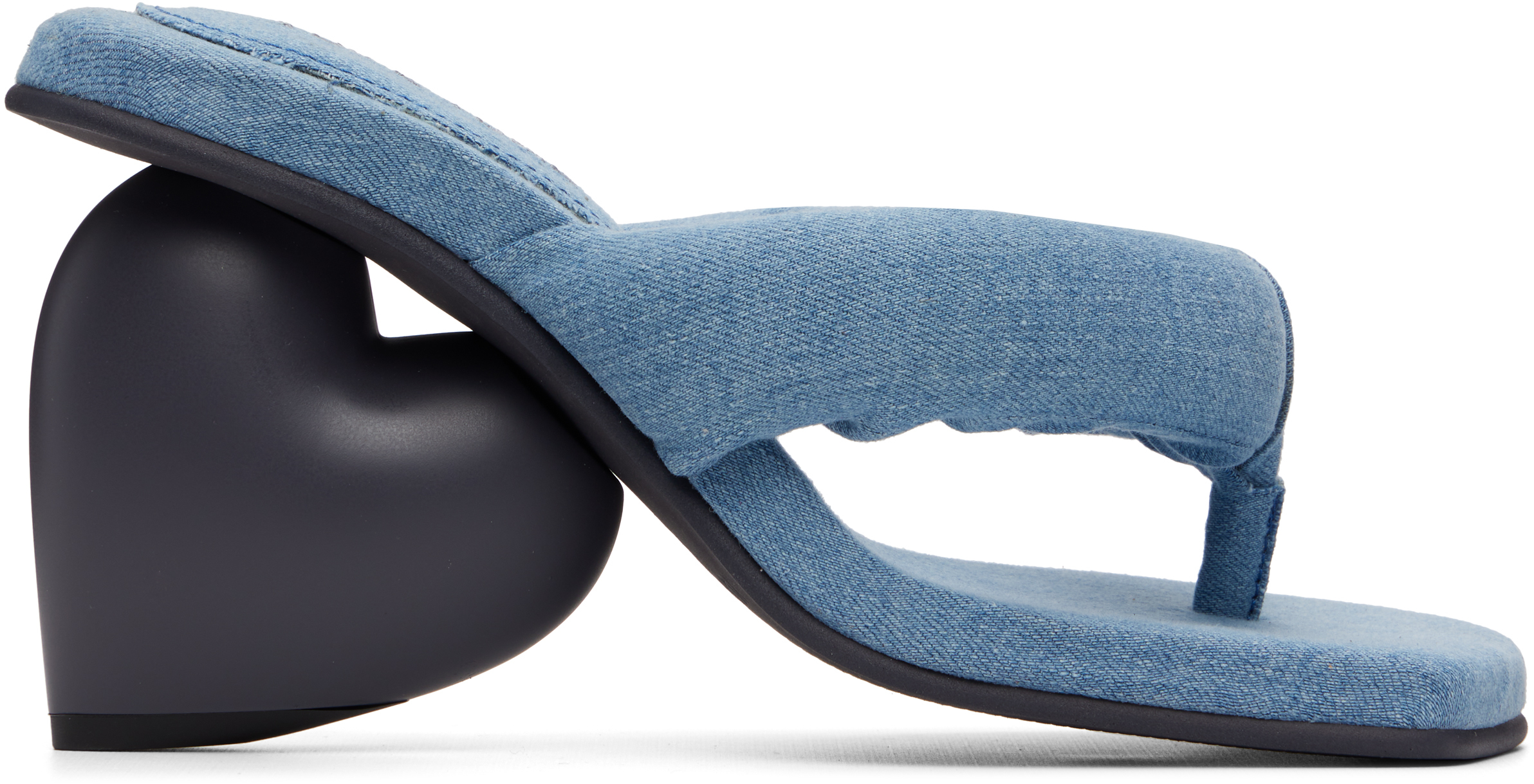 Blue Love Mule Sandals