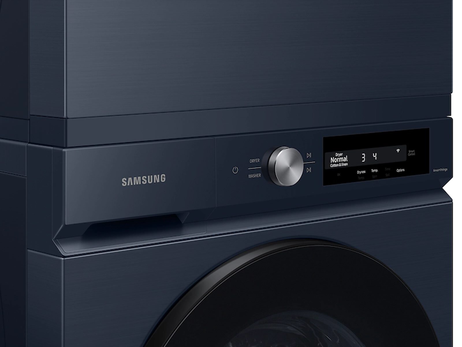 Bespoke 4.6 cu. ft. Large Capacity Front Load Washer with Super Speed Wash and AI Smart Dial in Brushed Navy Blue(WF46BB6700ADUS)
