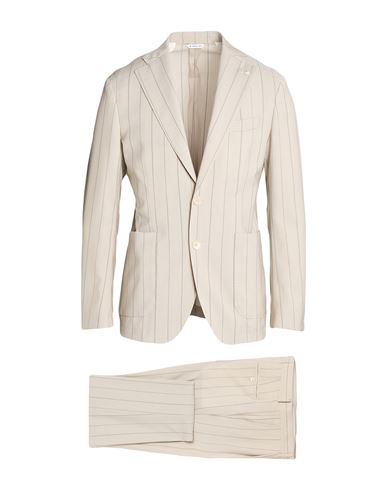 Man Suit Beige Size 42 Virgin Wool