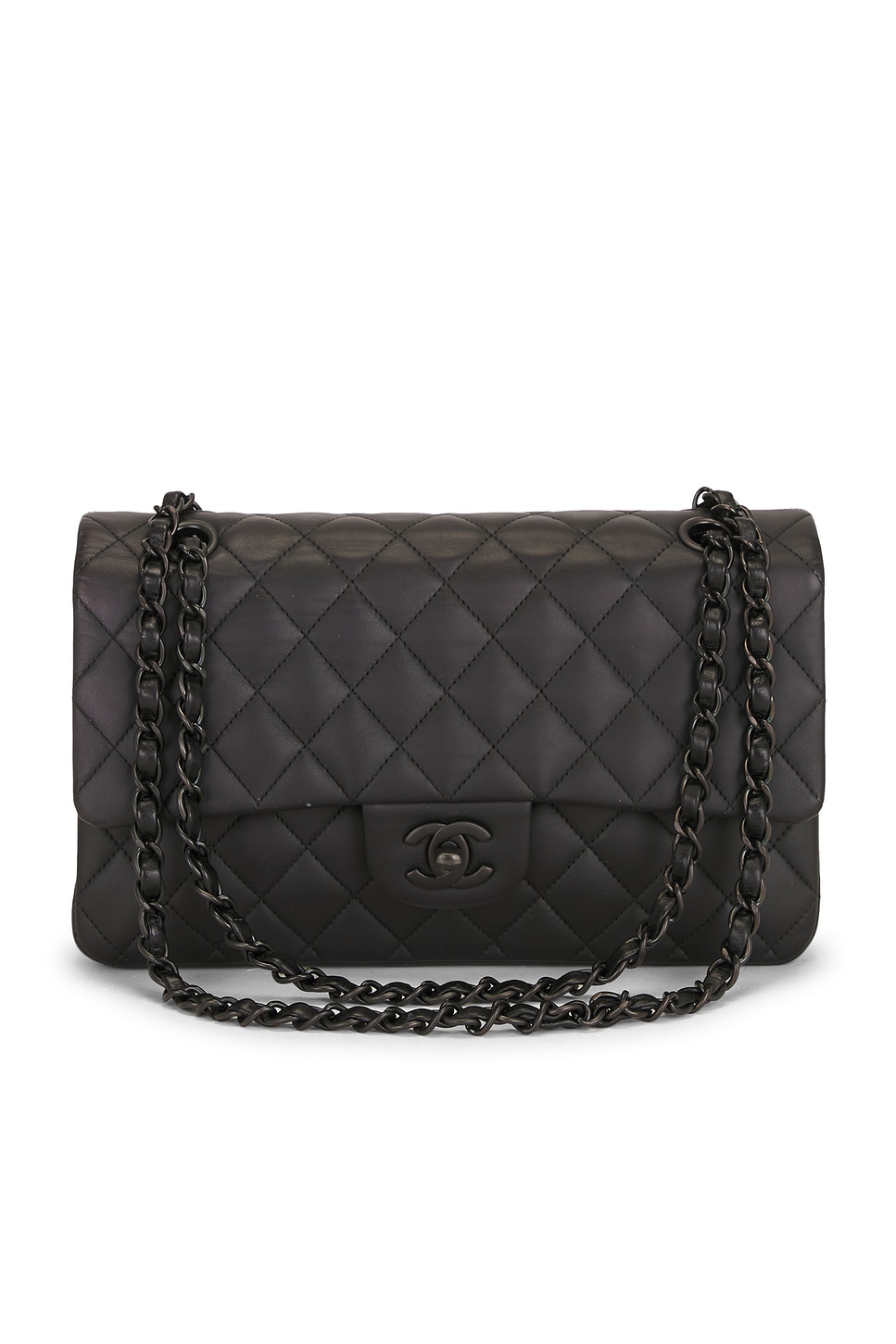 Chanel Chanel Lambskin So Black Classic Double Flap Bag in Black - Black. a