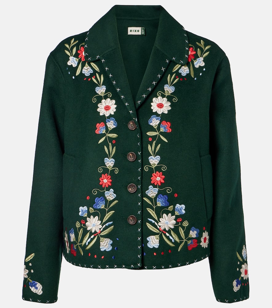 Jude embroidered wool-blend jacket