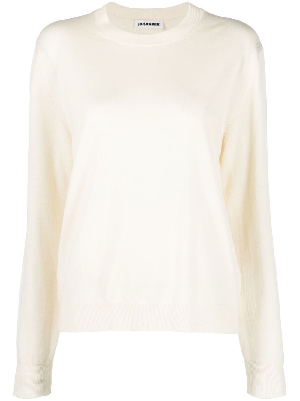 Roll-neck virgin wool jumper - Neutrals
