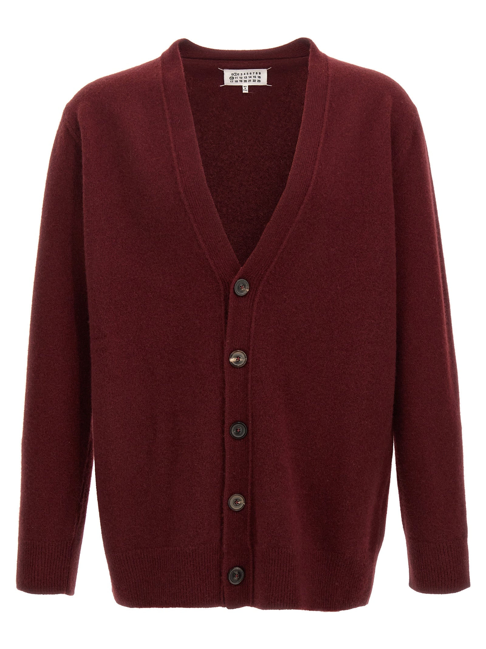 Wool Cardigan — Burgundy