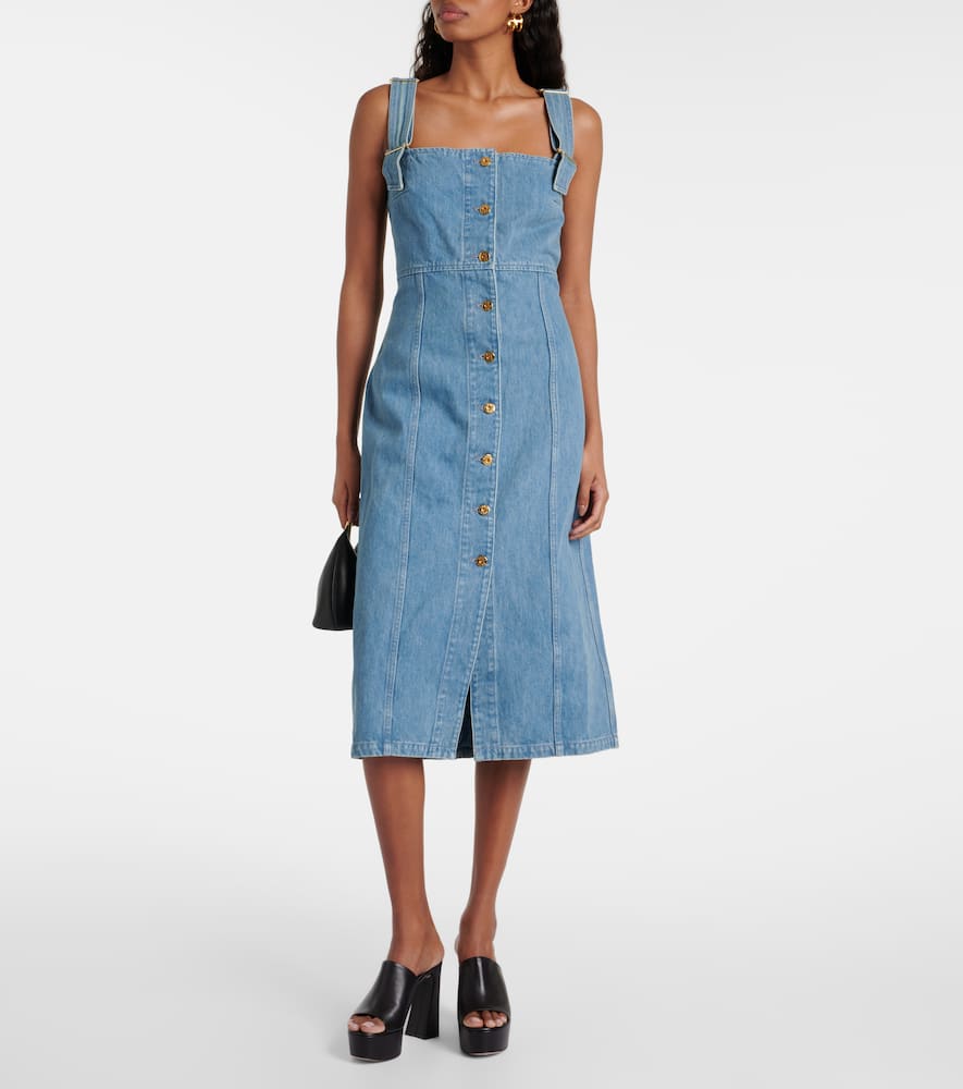 Denim midi dress