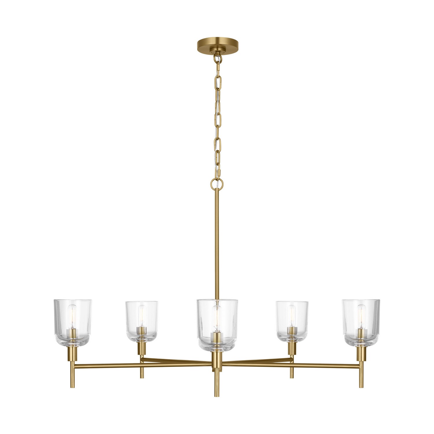 Burnished Brass Chandelier from the Hartley Collection