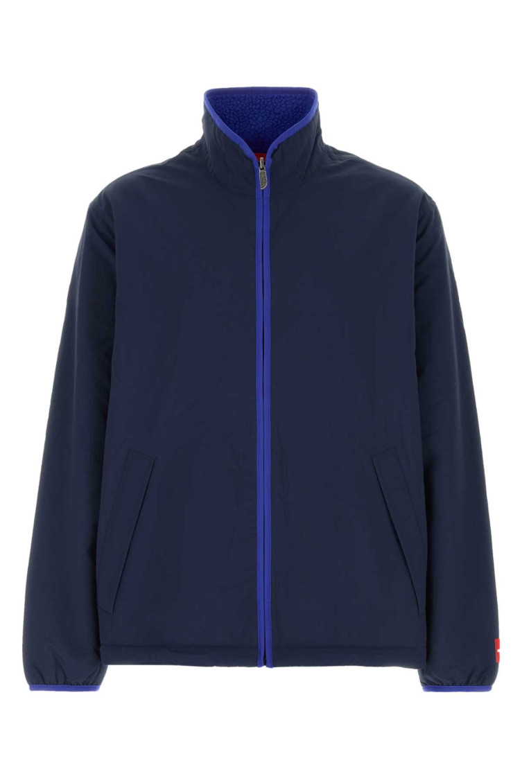 Navy Blue Nylon Reversible Jacket