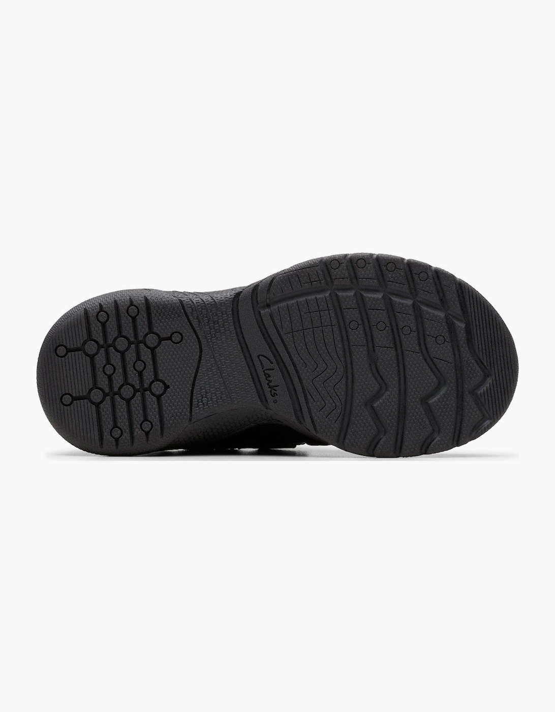Clarks Girl's Feathershine K Kids Sports Shoes - Black - : 2 older/G Wide