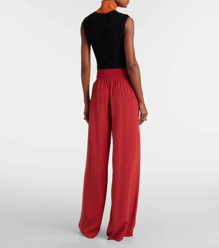 Rihani silk wide-leg pants