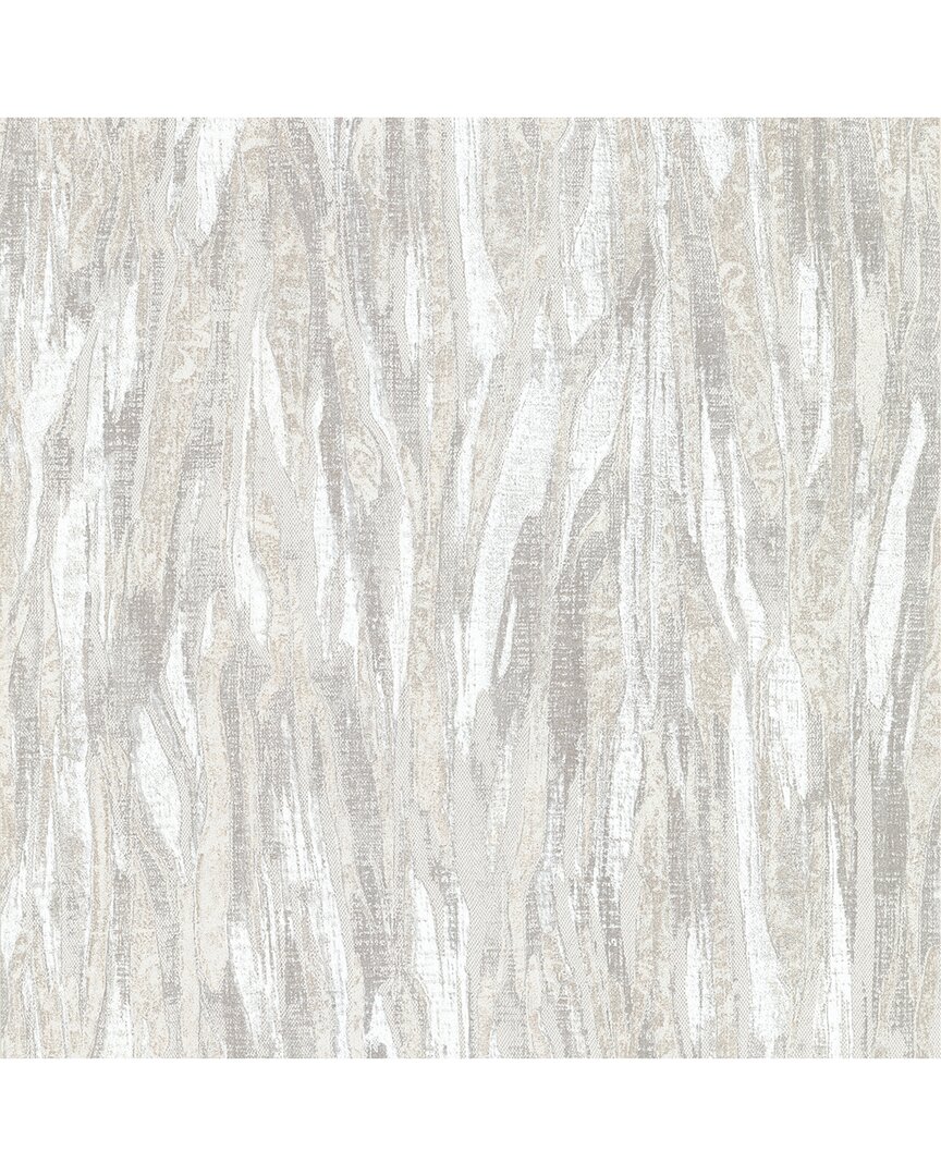 A-Street Prints Suna Silver Woodgrain Wallpaper
