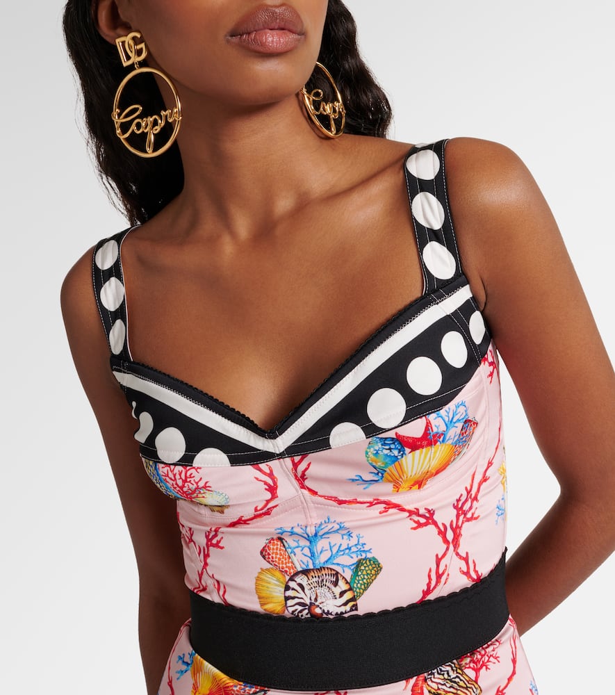 Capri printed silk-blend minidress