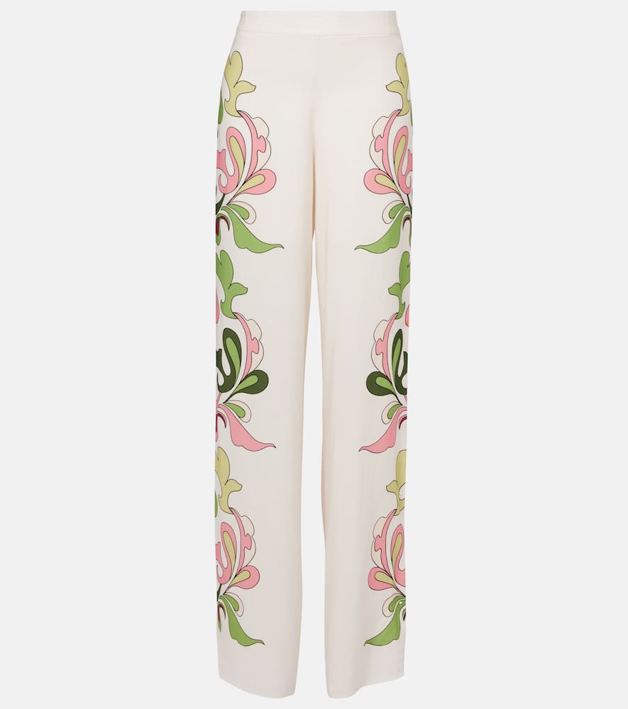 Inamorata printed high-rise wide-leg pants