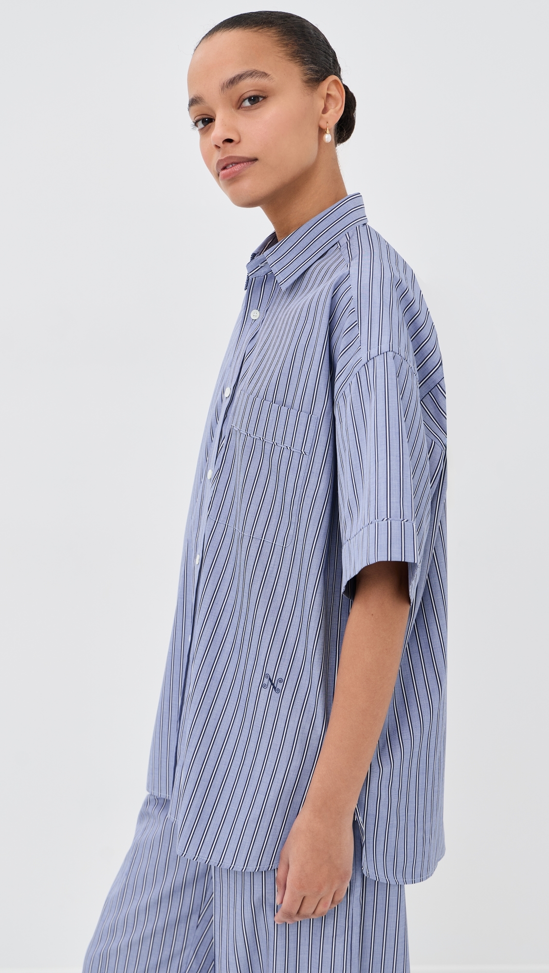 Dad's Shirt Blue Navy Stripe