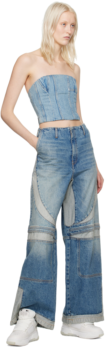 AMIRI Blue Baggy Motocross Jeans