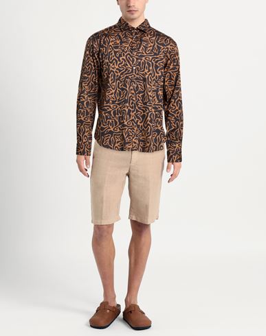 Man Shirt Camel Size 15 ½ Cotton, Elastane