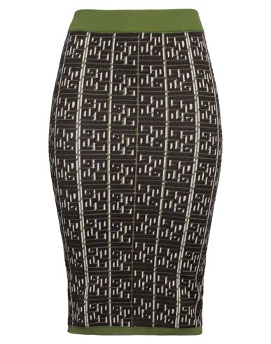 Woman Midi skirt Military green Size 1 Polyamide, Viscose, Polyester