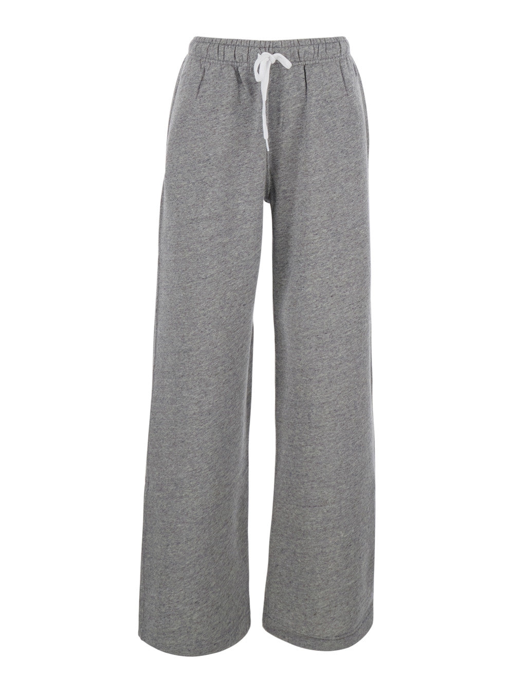 Drawstring-Waist Cotton Joggers — Gray