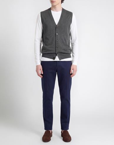 Man Cardigan Charcoal Size XXL Cashmere