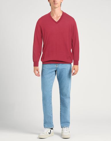 Man Sweater Brick Size 44 Cotton