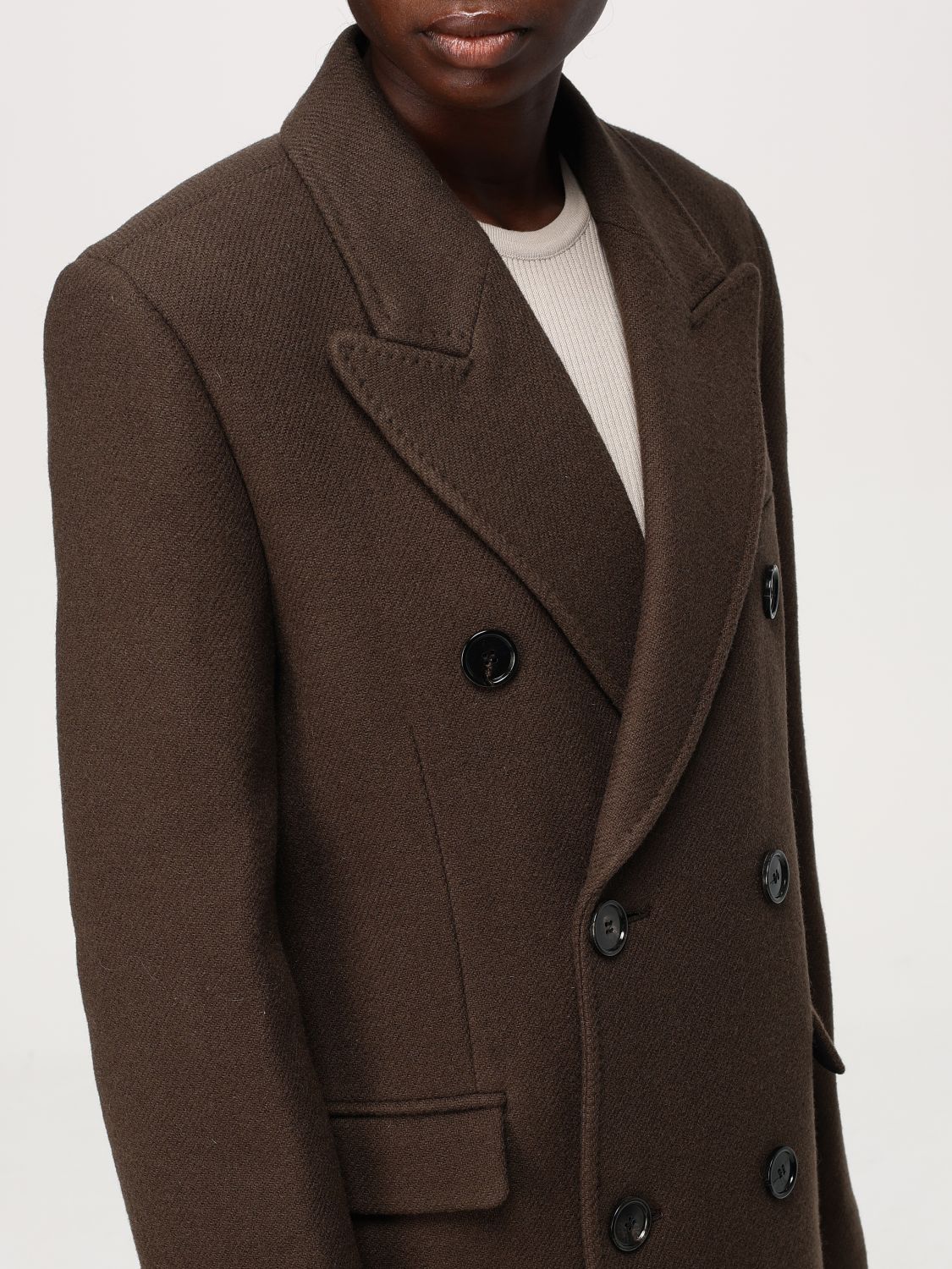 Double-breasted coat - Black