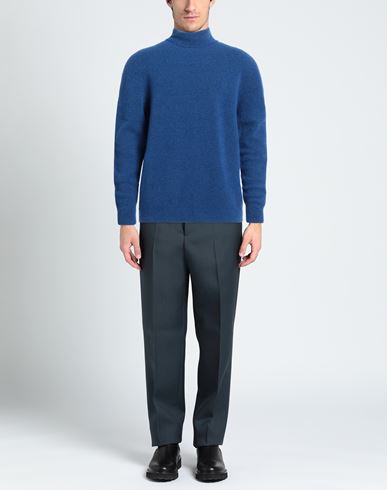 Man Turtleneck Slate blue Size XXL Merino Wool, Polyamide, Elastane