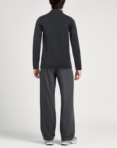 Man Cardigan Charcoal Size 40 Merino Wool